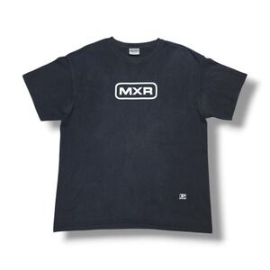 Vintage Dunlop MXR Guitar Picks Black Hanes T-Shirt Men's Size L